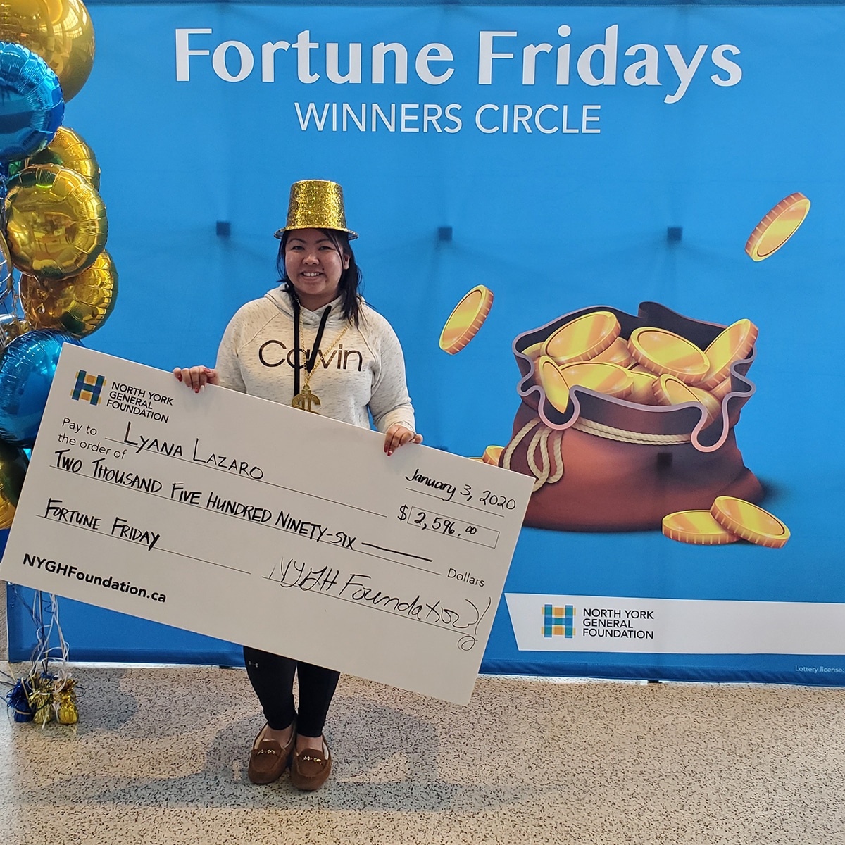 Lyana Lazaro - Fortune Fridays Winner - North York General