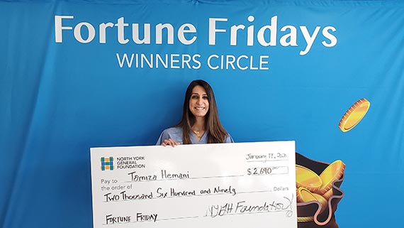 Tamiza Hemani - Fortune Fridays Winner - North York General Foundation