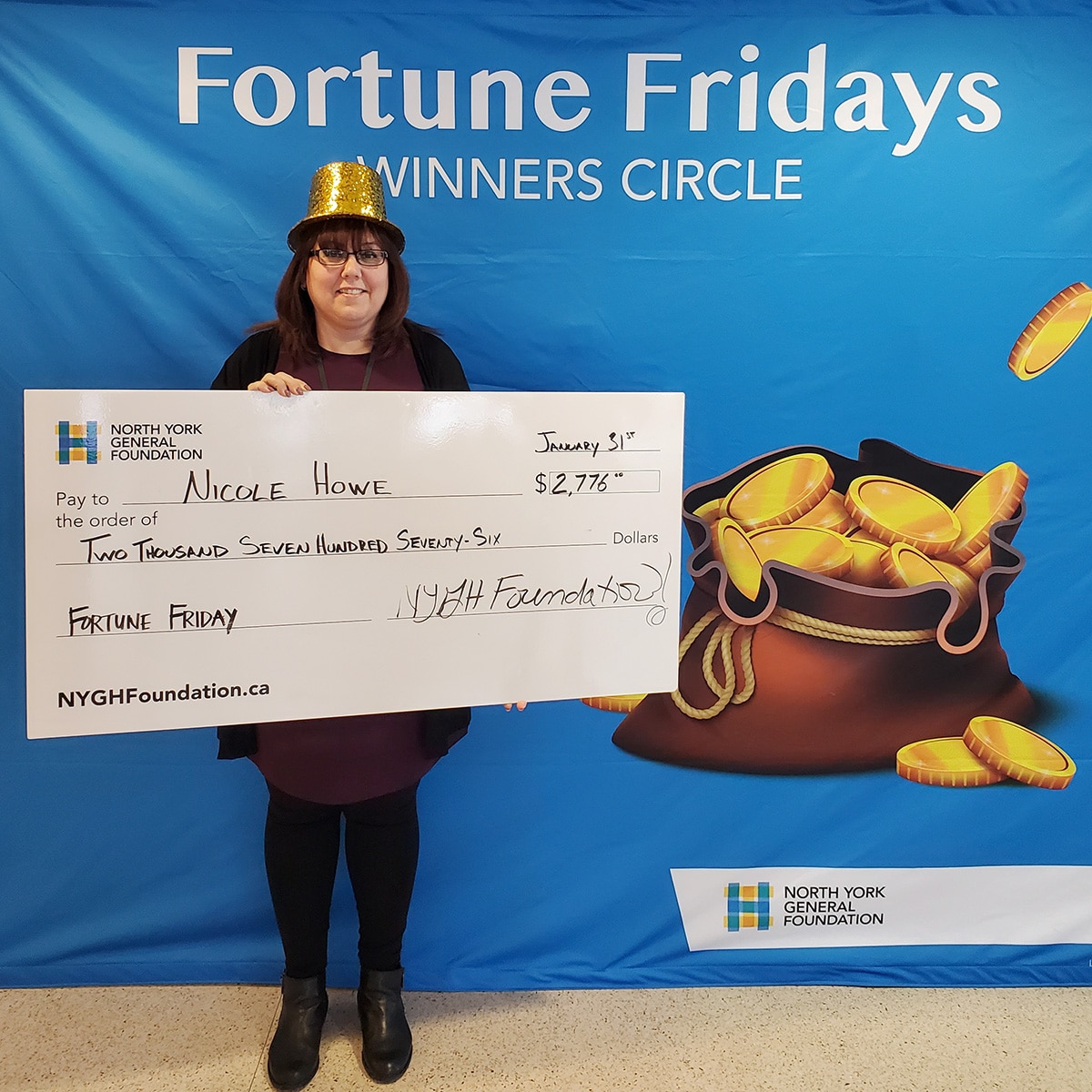 Nicole Howe - Fortune Fridays Winner - North York General Foundation