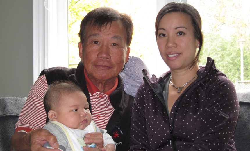NYGH's Dr. Lee sits with her family
