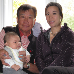 NYGH's Dr. Lee sits with her family